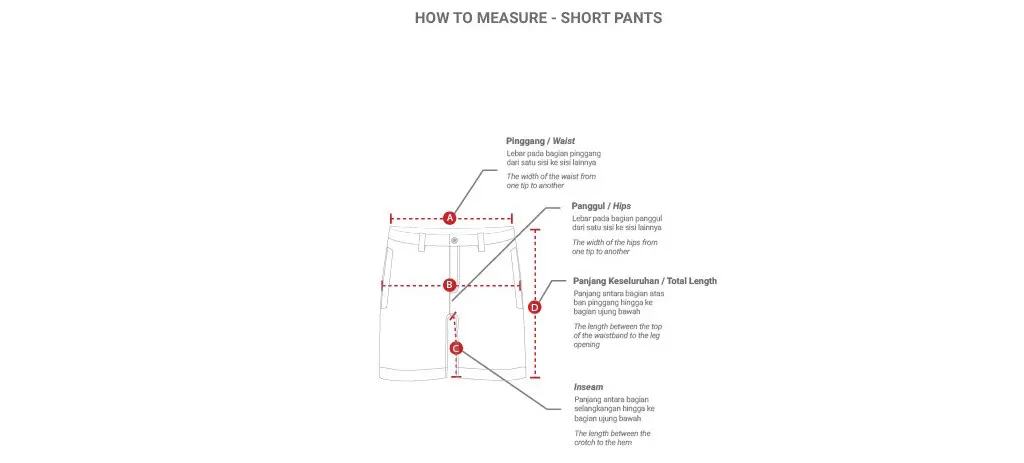 Size Chart Apparel Pria