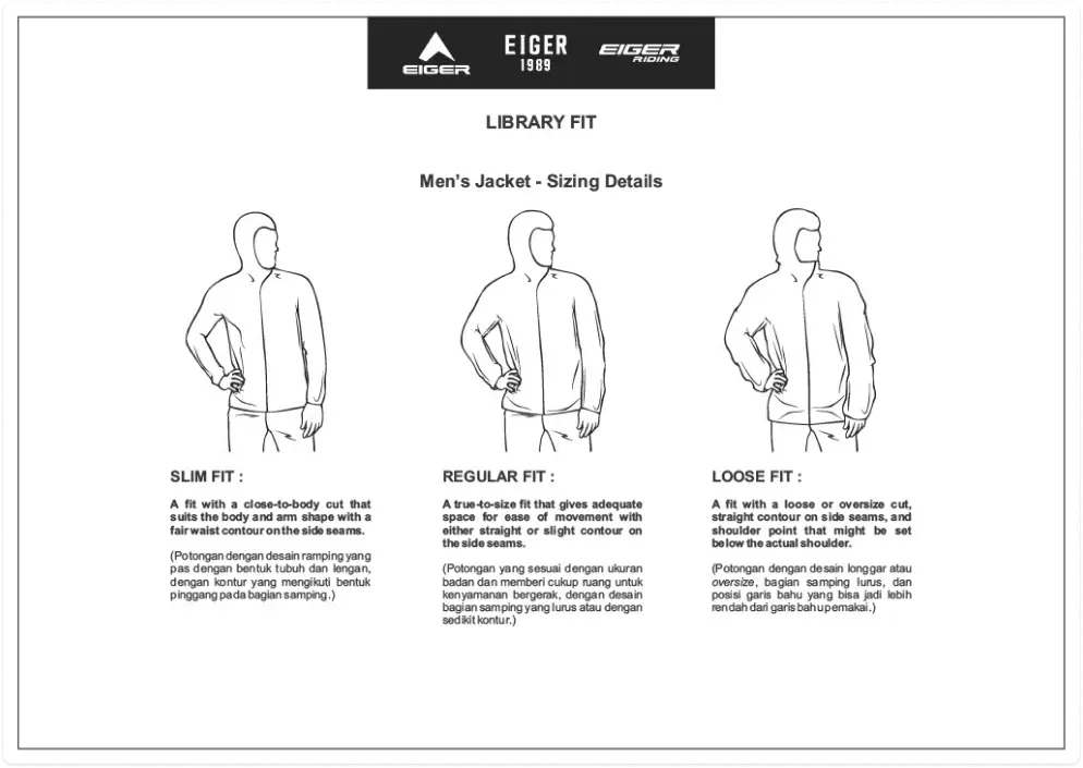 Size Chart Apparel Pria