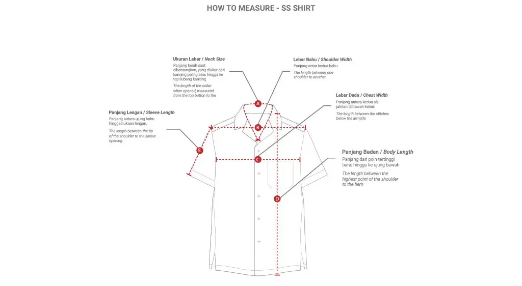 Size Chart Apparel Pria