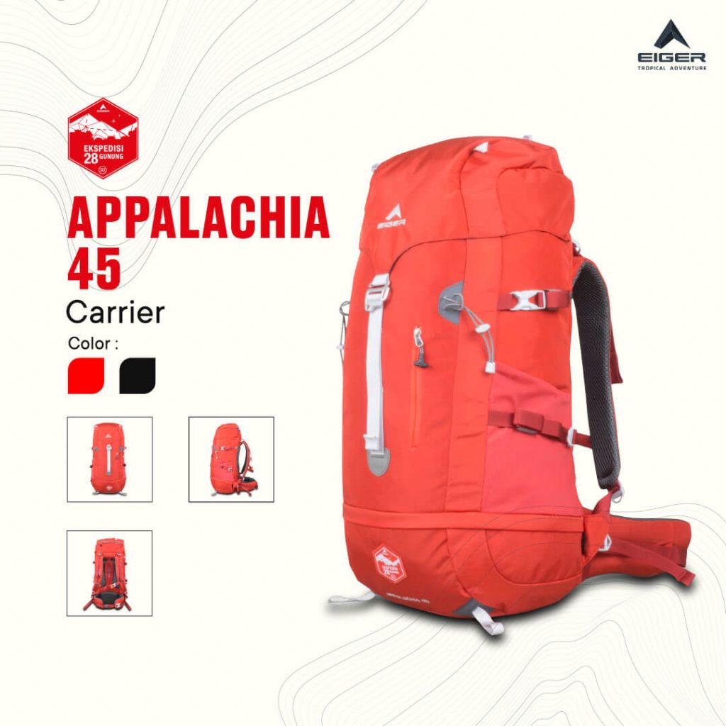 EIGER TROPICAL ADVENTURE APPALACHIA 45 BACKPACK TAS CARRIER