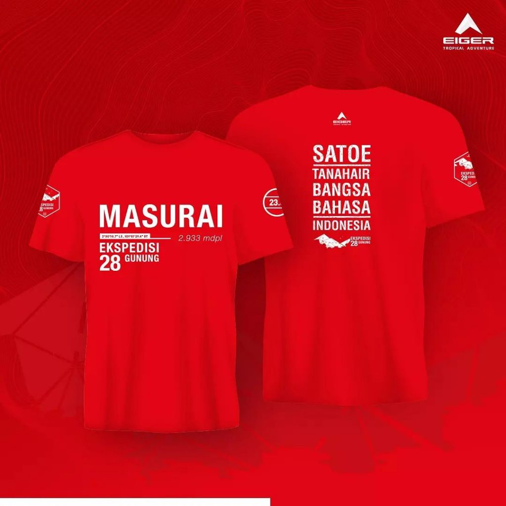 EIGER GN. MASURAI T-SHIRT EDISI SPESIAL KAOS 28 GUNUNG