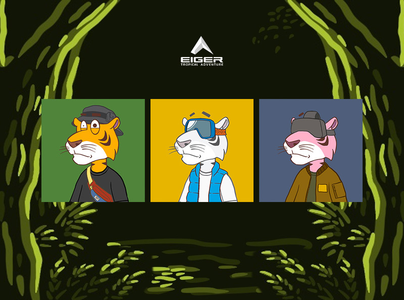 Kokesi NFT pertama dari EIGER, Riki 'The Tiger'.