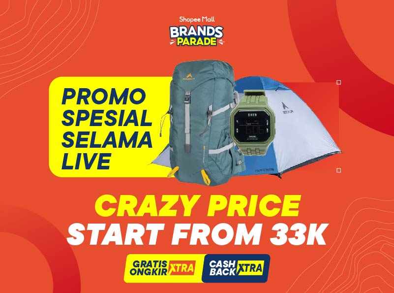 Promo EIGER di Shopee, Harga Mulai 33K!