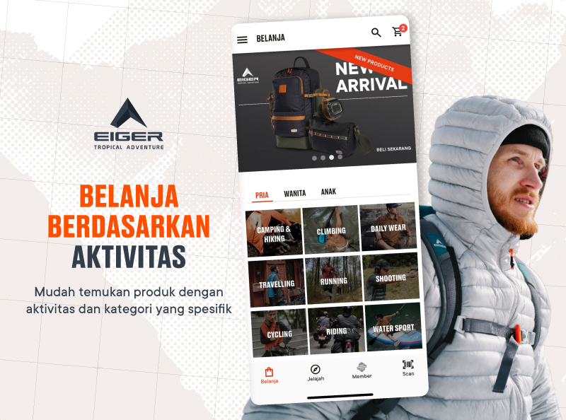 Belanja Mudah di Aplikasi EIGER 