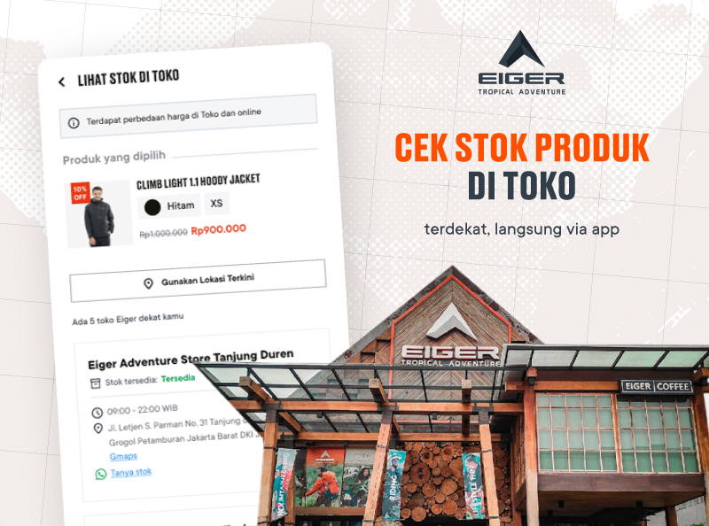 Cek Stok Produk di Toko Lewat Aplikasi EIGER