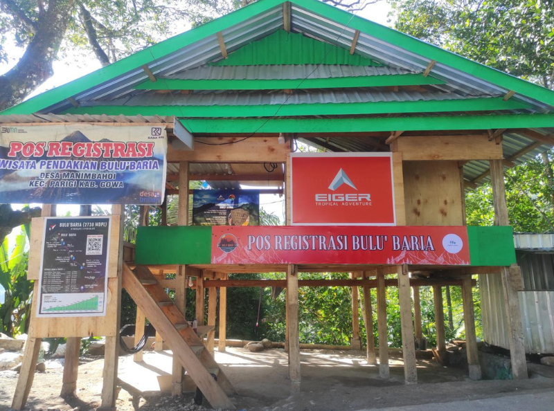 Pos registrasi Gunung Bulu' Baria