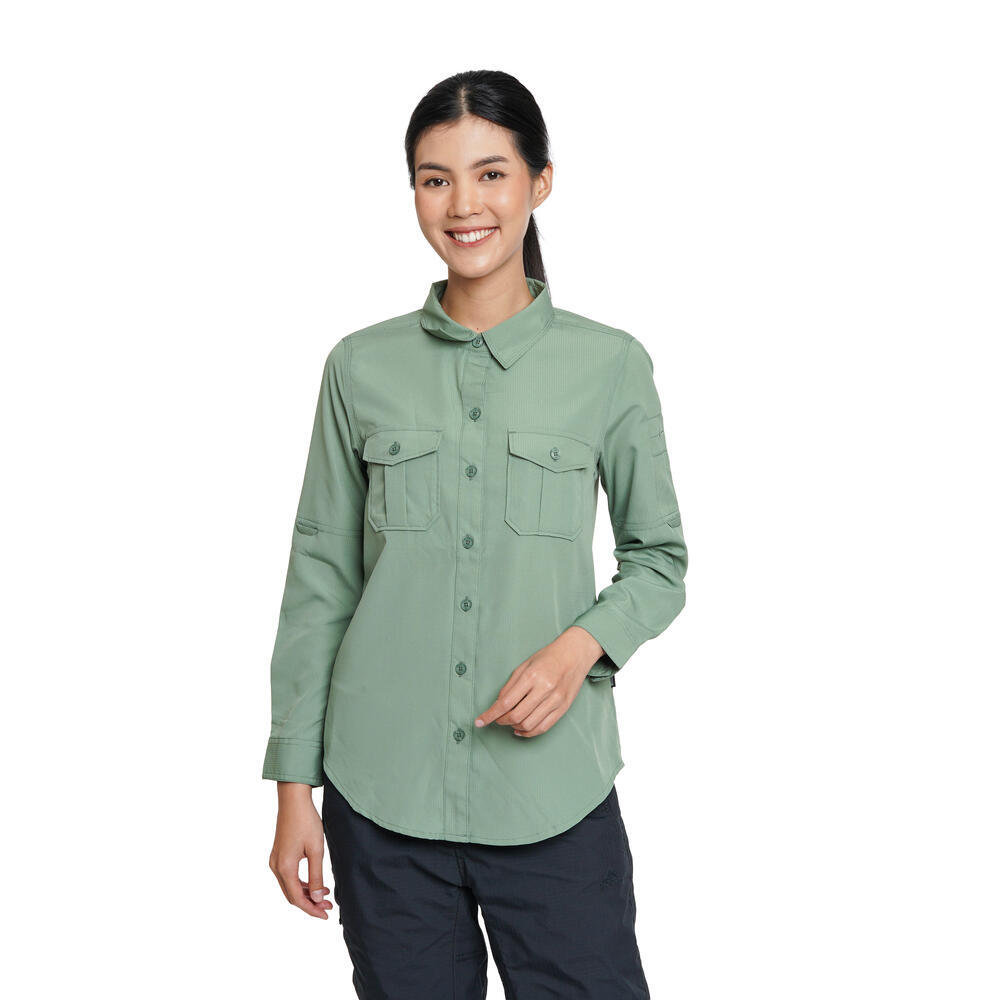 Women Skiddaw Long Sleeves Shirt merupakan kemeja outdoor dari EIGER